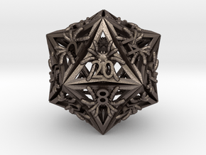 Spider D20 in Polished Bronzed-Silver Steel