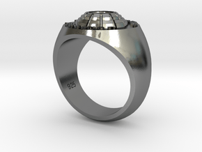 Man's ring Tri County Trap 925 Silver in Polished Silver