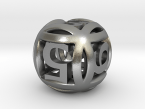 Ball Die in Natural Silver