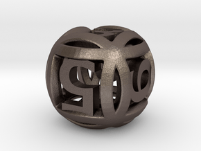 Ball Die in Polished Bronzed Silver Steel