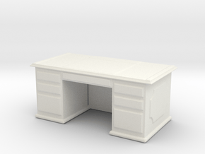Office Wood Desk 1/76 in White Natural Versatile Plastic