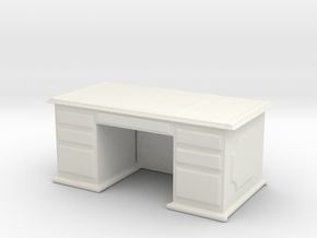 Office Wood Desk 1/72 in White Natural Versatile Plastic
