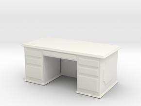 Office Wood Desk 1/43 in White Natural Versatile Plastic