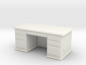 Office Wood Desk 1/43 in White Natural Versatile Plastic