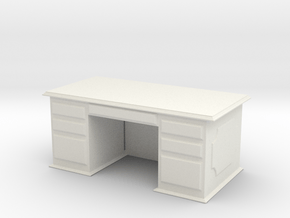 Office Wood Desk 1/24 in White Natural Versatile Plastic