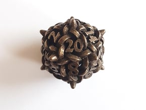 Knot D20 in Polished Bronze Steel