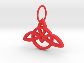 Celtic Knot Pendant in Red Processed Versatile Plastic