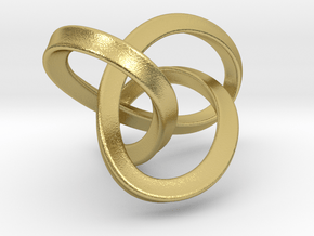 3-Sided Figure 8 Knot Pendant in Natural Brass