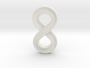 Infinity (large) in White Natural Versatile Plastic