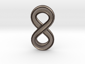 Infinity (large) in Polished Bronzed Silver Steel