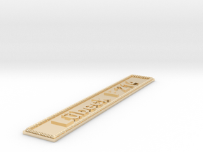 Nameplate Lübeck F 214 in 14k Gold Plated Brass