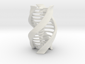 Triple Helix (Large) in White Natural Versatile Plastic