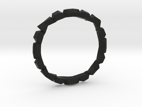 Construct bracelet in Black Premium Versatile Plastic: Extra Small