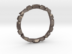 Construct bracelet in Polished Bronzed-Silver Steel: Extra Small