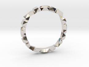 Construct bracelet in Rhodium Plated Brass: Extra Small