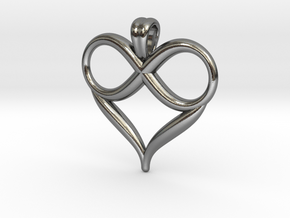 Infinite love [pendant] in Polished Silver