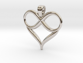 Infinite love [pendant] in Rhodium Plated Brass