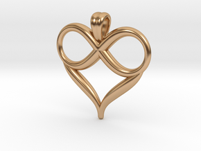 Infinite love [pendant] in Polished Bronze