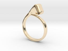 Horseshoe's nail [ring] in 14k Gold Plated Brass