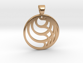 Circles [pendant] in Polished Bronze