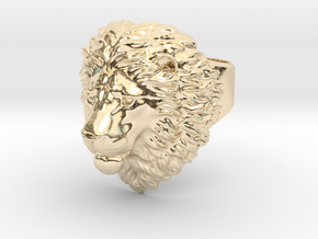 Calm Lion Ring size - 7.5 in 14K Yellow Gold: 7.5 / 55.5