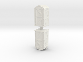 Portable Toilet (x2) 1/100 in White Natural Versatile Plastic