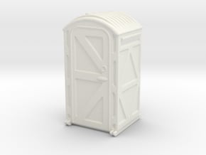 Portable Toilet 1/76 in White Natural Versatile Plastic