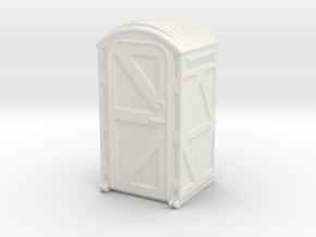 Portable Toilet 1/64 in White Natural Versatile Plastic