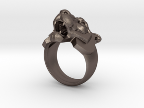 Tiger Face Ring jewelry in Polished Bronzed-Silver Steel: 10 / 61.5