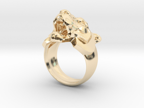 Tiger Face Ring jewelry in 14k Gold Plated Brass: 10 / 61.5
