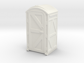 Portable Toilet 1/48 in White Natural Versatile Plastic