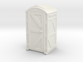 Portable Toilet 1/24 in White Natural Versatile Plastic