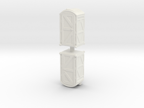 Portable Toilet (x2) 1/120 in White Natural Versatile Plastic