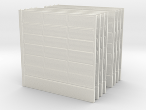 Wooden Fence Panel (x8) 1/56 in White Natural Versatile Plastic