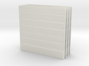 Wooden Fence Panel (x4) 1/48 in White Natural Versatile Plastic
