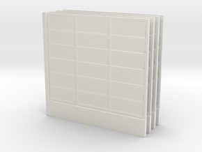 Wooden Fence Panel (x4) 1/35 in White Natural Versatile Plastic