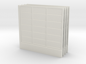 Wooden Fence Panel (x4) 1/24 in White Natural Versatile Plastic