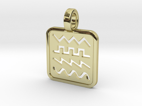 Waveforms in 18k Gold Plated Brass