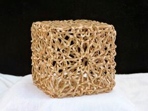 Islamic Woven Cube  in Natural Bronze