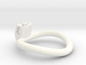 Cherry Keeper Ring - 54x52mm Wide Oval -6° (~53mm) in White Processed Versatile Plastic