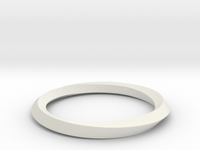 Möbius One in White Natural Versatile Plastic: Small