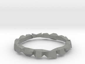 Construct bracelet in Gray PA12: Small