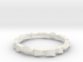 Construct bracelet in White Natural Versatile Plastic: Medium