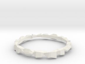 Construct bracelet in White Natural Versatile Plastic: Large