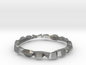 Construct bracelet in Natural Silver: Large