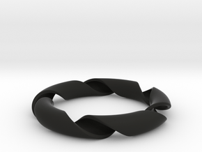 Hong Kong bracelet in Black Premium Versatile Plastic: Extra Small
