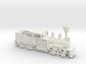 Shay Steam Locomotive Shell in White Natural Versatile Plastic