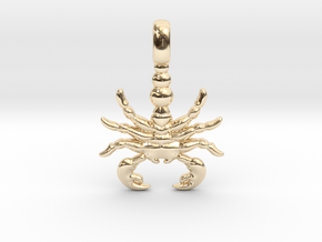 SCORPION TOTEM Zodiac Pendant Jewelry Symbol in 14K Yellow Gold