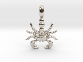 SCORPION TOTEM Zodiac Pendant Jewelry Symbol in Platinum