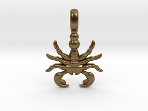 SCORPION TOTEM Zodiac Pendant Jewelry Symbol in Natural Bronze